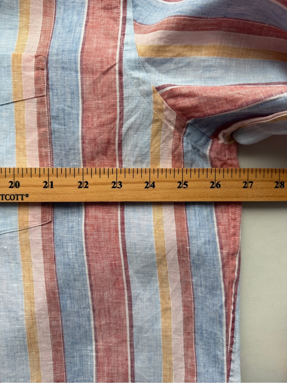 Vintage Façonnable Multicolor Striped 100% Linen Long Sleeve Shirt Size XL - Picture 4 of 10